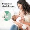 imageMomcozy Soft Baby Nipple Premium Natural Flow Silicone for WideNeck Bottles BPAFree Perfectly Compatible with Momcozy Breast Milk Cooler Medium Pack of 2Flow1Small