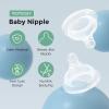 imageMomcozy Soft Baby Nipple Premium Natural Flow Silicone for WideNeck Bottles BPAFree Perfectly Compatible with Momcozy Breast Milk Cooler Medium Pack of 2Flow1Small