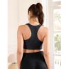 imageMomcozy Sports Bra for Women LowImpact Longline Wireless Racerback Workout Bra Comfortable Full Coverage Sports BraBlack