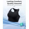 imageMomcozy Sports Bra for Women LowImpact Longline Wireless Racerback Workout Bra Comfortable Full Coverage Sports BraBlack
