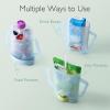 imageMomcozy Squeeze Pouch Holder for Food Pouches and Drink Boxes Baby Pouch Holder Allows Baby to SelfFeed and Avoid Messes Baby Food Pouch Holder Handle is Easy to Grip Comfortable GreenBlue