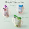 imageMomcozy Squeeze Pouch Holder for Food Pouches and Drink Boxes Baby Pouch Holder Allows Baby to SelfFeed and Avoid Messes Baby Food Pouch Holder Handle is Easy to Grip Comfortable GreenPink