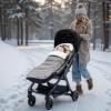 imageMomcozy Stroller Footmuff  Universal WeatherProof Warm Stroller Bunting Bag  Extendable Winter Cover  Adjustable BuckleGray