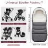 imageMomcozy Stroller Footmuff  Universal WeatherProof Warm Stroller Bunting Bag  Extendable Winter Cover  Adjustable BuckleGray