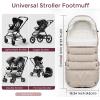 imageMomcozy Stroller Footmuff  Universal WeatherProof Warm Stroller Bunting Bag  Extendable Winter Cover  Adjustable BuckleKhaki
