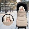 imageMomcozy Stroller Footmuff  Universal WeatherProof Warm Stroller Bunting Bag  Extendable Winter Cover  Adjustable BuckleKhaki