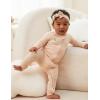 imageMomcozy Unisex Baby Pajamas BabyTemp Monitoring Double Zipper Boy Girl Sleepers Rompers Footie 2 Pack Light Weight Stretchy Viscose Derived from Bamboo Baby Jammies 1824 M Pinkish Grey Brown
