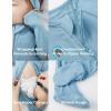 imageMomcozy Unisex Baby Pajamas BabyTemp Monitoring Double Zipper Boy Girl Sleepers Rompers Footie 2 Pack Light Weight Stretchy Viscose Derived from Bamboo Baby Jammies Newborn Blue Grey