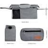 imageMomcozy Universal Stroller Organizer with Insulated Cup Holder Detachable Phone Bag ampamp Shoulder Strap Fits for Stroller like Uppababy Baby Jogger Britax BOB Umbrella and Pet StrollerGrey