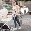 imageMomcozy Universal Stroller Organizer with Insulated Cup Holder Detachable Phone Bag ampamp Shoulder Strap Fits for Stroller like Uppababy Baby Jogger Britax BOB Umbrella and Pet StrollerGrey