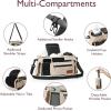 imageMomcozy Universal Stroller Organizer with Insulated Cup Holder Detachable Phone Bag ampamp Shoulder Strap Fits for Stroller like Uppababy Baby Jogger Britax BOB Umbrella and Pet StrollerKhaki