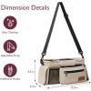 imageMomcozy Universal Stroller Organizer with Insulated Cup Holder Detachable Phone Bag ampamp Shoulder Strap Fits for Stroller like Uppababy Baby Jogger Britax BOB Umbrella and Pet StrollerKhaki