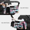 imageMomcozy Universal Stroller Organizer with Insulated Cup Holder Detachable Phone Bag ampamp Shoulder Strap Fits for Stroller like Uppababy Baby Jogger Britax BOB Umbrella and Pet StrollerMulticolor