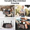 imageMomcozy Universal Stroller Organizer with Insulated Cup Holder Detachable Phone Bag ampamp Shoulder Strap Fits for Stroller like Uppababy Baby Jogger Britax BOB Umbrella and Pet StrollerLeopard