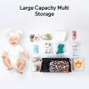 imageMomcozy Universal Stroller Organizer with Insulated Cup Holder Detachable Phone Bag ampamp Shoulder Strap Fits for Stroller like Uppababy Baby Jogger Britax BOB Umbrella and Pet StrollerLeopard