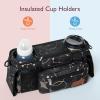 imageMomcozy Universal Stroller Organizer with Insulated Cup Holder Detachable Phone Bag ampamp Shoulder Strap Fits for Stroller like Uppababy Baby Jogger Britax BOB Umbrella and Pet StrollerStarry