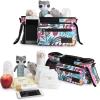 imageMomcozy Universal Stroller Organizer with Insulated Cup Holder Detachable Phone Bag ampamp Shoulder Strap Fits for Stroller like Uppababy Baby Jogger Britax BOB Umbrella and Pet StrollerMulticolor