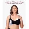 imageMomcozy V Neck Pumping Bra Hands Free Comfort AllDay Wear with CozyFitClasp for Pumping ampamp Nursing in OneBlack