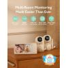 imageMomcozy Video Baby Monitor 55 1080P Full HD Baby Monitor with Camera No WiFi Infrared Night Vision 5800mAh 120hrs Battery ECO VOX 2Way Audio 1640ft Range Record and Rewind Locally BM03BM03 with 2 Camera