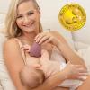 imageMomcozy Warming Lactation Massager 2in1 Soft Breast Massager for Breastfeeding Heat  Vibration Adjustable for Clogged Ducts Improve Milk Flow EngorgementRed