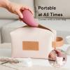 imageMomcozy Warming Lactation Massager 2in1 Soft Breast Massager for Breastfeeding Heat  Vibration Adjustable for Clogged Ducts Improve Milk Flow EngorgementRed