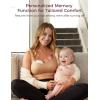 imageMomcozy Warming Lactation Massager 2in1 Soft Breast Massager for Breastfeeding Heat  Vibration Adjustable for Clogged Ducts Improve Milk Flow EngorgementRed