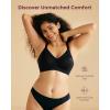 imageMomcozy Wireless Bras for Women Seamless Full Coverage Bra Classic Everyday TShirt Bra for Natural Lift and Comfort EB097Black