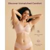 imageMomcozy Wireless Bras for Women Seamless Full Coverage Bra Classic Everyday TShirt Bra for Natural Lift and Comfort EB097Oyster Pink