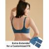 imageMomcozy Wireless Seamless Bras for Women UltraComfort Everyday TShirt Bras Breathable Maternity Bras with Scallop EdgesNordic Blue