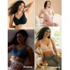 imageMomcozy Wireless Seamless Bras for Women UltraComfort Everyday TShirt Bras Breathable Maternity Bras with Scallop EdgesOyster Pink