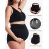 imageMomcozy Womens Maternity High Waist Underwear Pregnancy Soft Seamless Maternity Underwear Over BumpBlack almond oyster Pink3pk