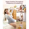 imageMomcozy Womens Maternity High Waist Underwear Pregnancy Soft Seamless Maternity Underwear Over BumpLight Grey dark Grey oyster Pink3pk