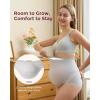 imageMomcozy Womens Maternity High Waist Underwear Pregnancy Soft Seamless Maternity Underwear Over BumpLight Grey dark Grey oyster Pink3pk