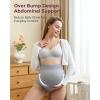 imageMomcozy Womens Maternity High Waist Underwear Pregnancy Soft Seamless Maternity Underwear Over BumpLight Grey dark Grey oyster Pink3pk