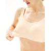 imageMomcozy Womens Seamless Bra Ultra Comfort Soft Support Sleep Daily Leisure Invisible Bralette Wireless with Removable Pad Beige