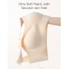 imageMomcozy Womens Seamless Bra Ultra Comfort Soft Support Sleep Daily Leisure Invisible Bralette Wireless with Removable Pad Beige
