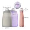 imageNo Leak Momcozy Silicone Breastmilk Storage Bags Reusable Breastmilk Freezer Storing Bags for Breastfeeding 85oz250ml Breast Milk Saver Leakproof Baby Food Pouches BPA Free Gray 5pcsBean Paste