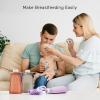 imageNo Leak Momcozy Silicone Breastmilk Storage Bags Reusable Breastmilk Freezer Storing Bags for Breastfeeding 85oz250ml Breast Milk Saver Leakproof Baby Food Pouches BPA Free Gray 5pcsGray