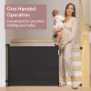 imageRetractable Baby Gate Momcozy Mesh Baby Gate or Mesh Dog Gate 33quot TallExtends up to 55quot Wide Child Safety Gate for Doorways Stairs Hallways IndoorOutdoorBlack