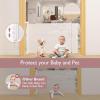 imageRetractable Baby Gate Momcozy Mesh Baby Gate or Mesh Dog Gate 33quot TallExtends up to 55quot Wide Child Safety Gate for Doorways Stairs Hallways IndoorOutdoorWhite