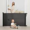 imageRetractable Baby Gate Momcozy Mesh Baby Gate or Mesh Dog Gate 33quot TallExtends up to 55quot Wide Child Safety Gate for Doorways Stairs Hallways IndoorOutdoorBlack