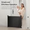 imageRetractable Baby Gate Momcozy Mesh Baby Gate or Mesh Dog Gate 33quot TallExtends up to 55quot Wide Child Safety Gate for Doorways Stairs Hallways IndoorOutdoorBlack