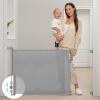 imageRetractable Baby Gate Momcozy Mesh Baby Gate or Mesh Dog Gate 33quot TallExtends up to 55quot Wide Child Safety Gate for Doorways Stairs Hallways IndoorOutdoorGray