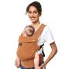 imageMomcozy Baby Carrier with Natural Cotton Linen Built to Last Ergonomic Design 744lbs for Infant and Toddler Lightweight and Comfortable HandsFree for MomsampampDads Light AmberSepia