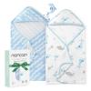 imageMomcozy Baby Hooded Towel 2 Pack Baby Towel Set Super Soft Bath Towel with Original Design Shower Gifts for Infant Toddler 28 X 28 Inch Lemon LeavesMarine Whale Magic