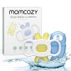 imageMomcozy Baby Teether Toys Water Fillable Silicone Cold Baby Teething Toys Chill Teether Baby Water Teether for Teething Relief 012 Months Green and Pink 2 PcsYellow and Blue