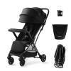 imageMomcozy ClickGo Lightweight Stroller Compact Travel Stroller for Airplane with OneClick Fold Baby Stroller and Toddler Stroller with Large Canopy for Kids from 0 Months Extendable UPF50 CanopyBlack