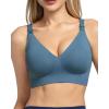 imageMomcozy CoolFit Nursing Bras for Breastfeeding Ultra Stretch Seamless Jelly Strip Maternity Bra Cooling WirelessNordic Blue