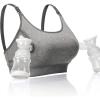imageMomcozy Hands Free Pumping Bra Adjustable BreastPumps Holding and Nursing Bra Pumping ampamp Nursing Bra in OneGrey