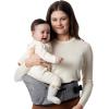 imageMomcozy Hip Seat Baby Carrier  Adjustable Waistband with Original 3D Belly Protector Ergonomic Carrier with Various Pockets for Newborns ampamp Toddlers up to 45lbs Black MediumGrey